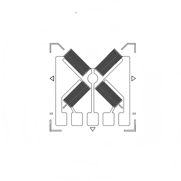 Four Axial Full Bridge Strain Gauges